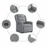 Fauteuil inclinable Gris clair Tissu
