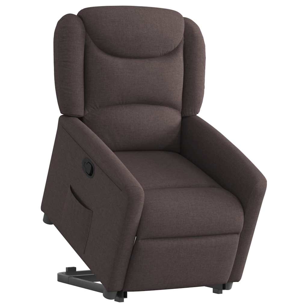 Fauteuil inclinable marron foncé tissu