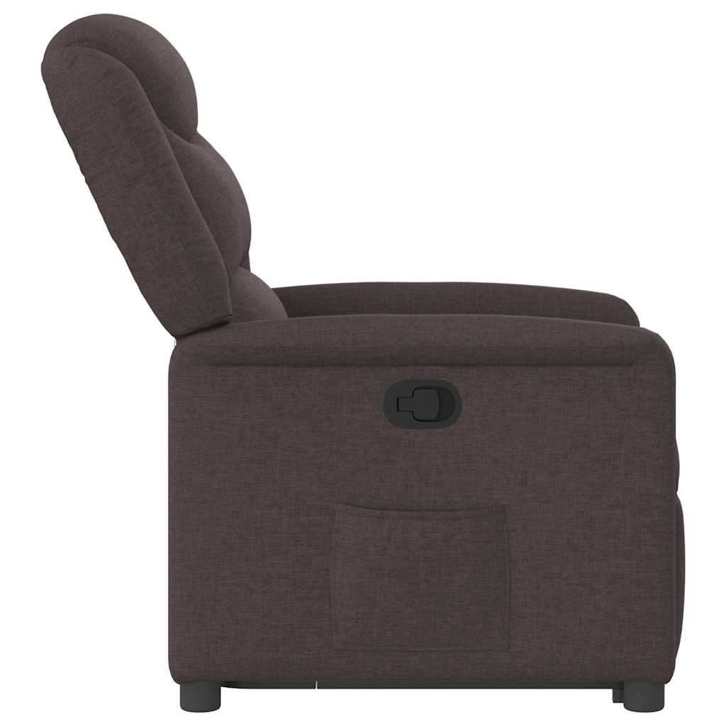 Fauteuil inclinable marron foncé tissu