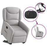 Fauteuil inclinable gris nuage tissu