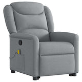 Fauteuil de massage inclinable Gris clair Tissu