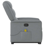 Fauteuil de massage inclinable Gris clair Tissu