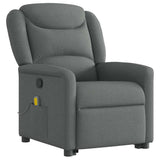 Fauteuil de massage inclinable Gris foncé Tissu
