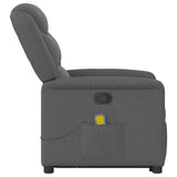Fauteuil de massage inclinable Gris foncé Tissu