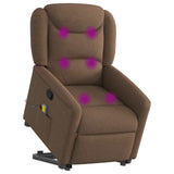 Fauteuil de massage inclinable Marron Tissu