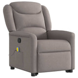 Fauteuil inclinable de massage Taupe Tissu