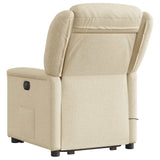 Fauteuil inclinable de massage Crème Tissu