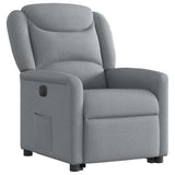 Fauteuil inclinable électrique gris clair tissu