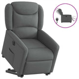 Fauteuil inclinable électrique gris foncé tissu