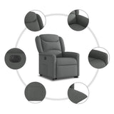 Fauteuil inclinable électrique gris foncé tissu
