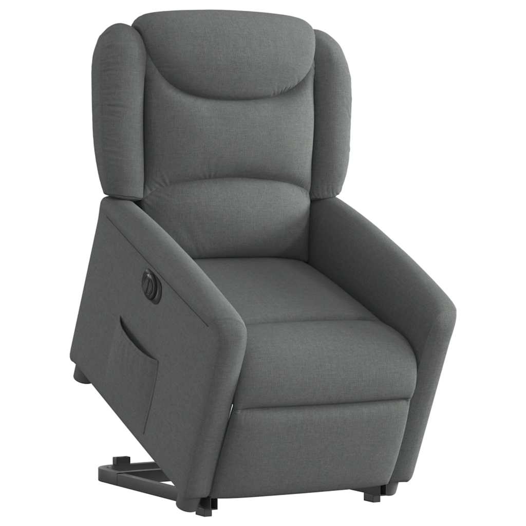 Fauteuil inclinable électrique gris foncé tissu