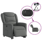 Fauteuil inclinable électrique gris foncé tissu