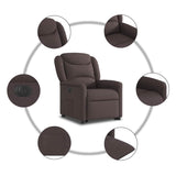 Fauteuil inclinable électrique marron foncé tissu