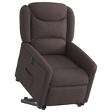 Fauteuil inclinable électrique marron foncé tissu