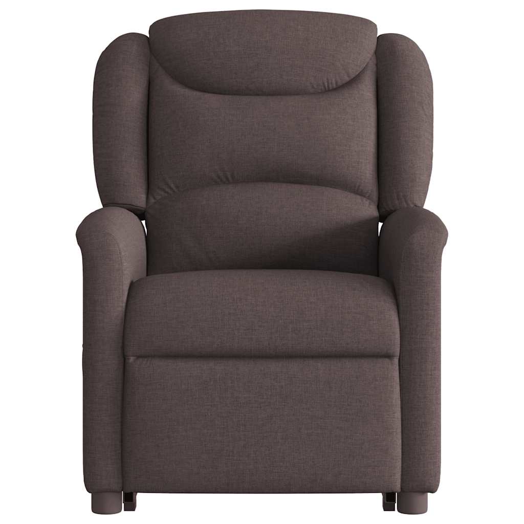 Fauteuil inclinable électrique marron foncé tissu
