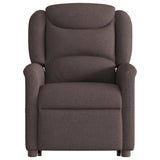 Fauteuil inclinable électrique marron foncé tissu