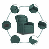 Fauteuil inclinable électrique vert foncé tissu
