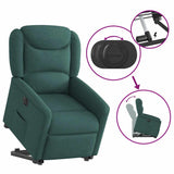 Fauteuil inclinable électrique vert foncé tissu