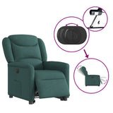 Fauteuil inclinable électrique vert foncé tissu