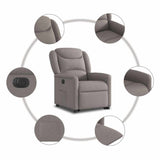 Fauteuil inclinable électrique taupe tissu