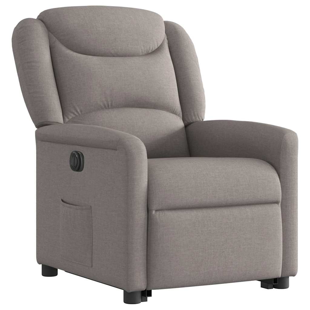 Fauteuil inclinable électrique taupe tissu