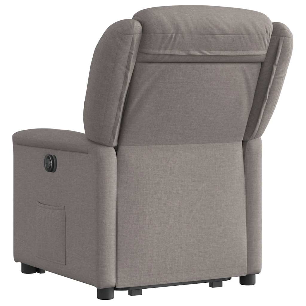 Fauteuil inclinable électrique taupe tissu