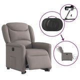 Fauteuil inclinable électrique taupe tissu