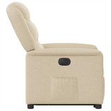 Fauteuil inclinable électrique crème tissu