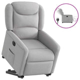 Fauteuil inclinable électrique gris nuage tissu