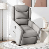 Fauteuil inclinable électrique gris nuage tissu