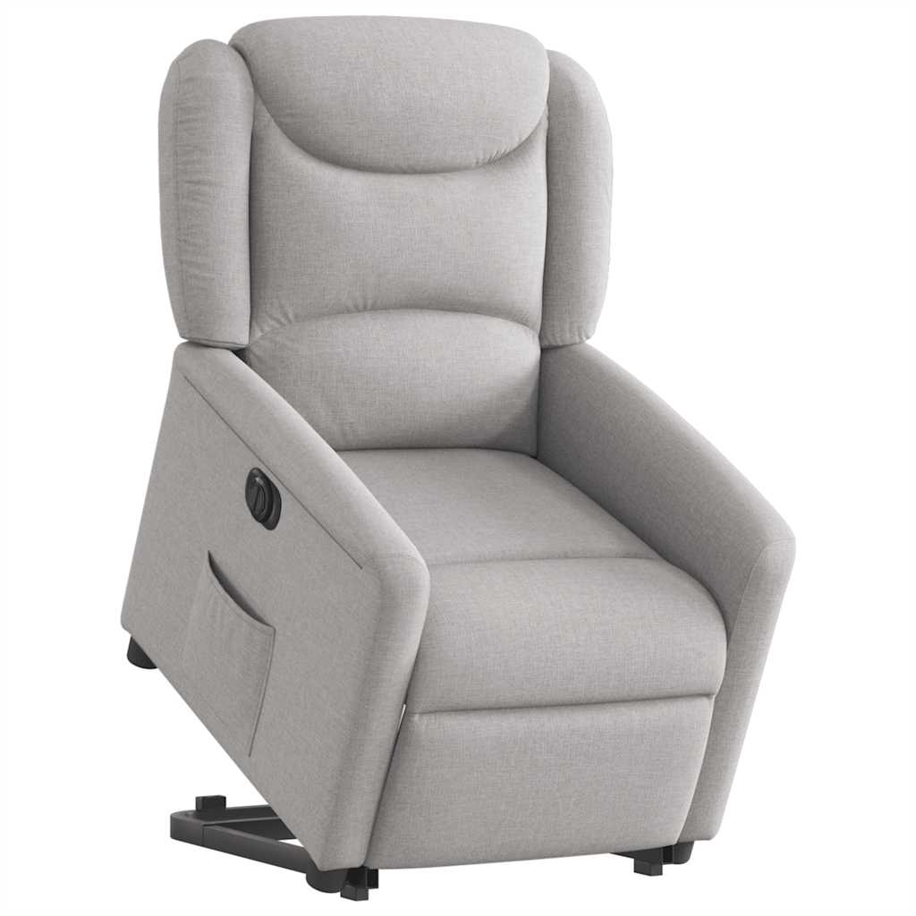 Fauteuil inclinable électrique gris nuage tissu