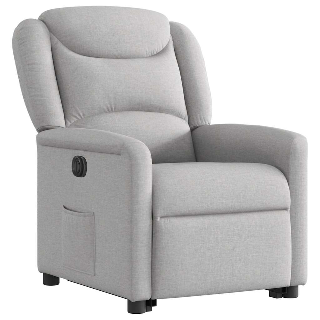 Fauteuil inclinable électrique gris nuage tissu