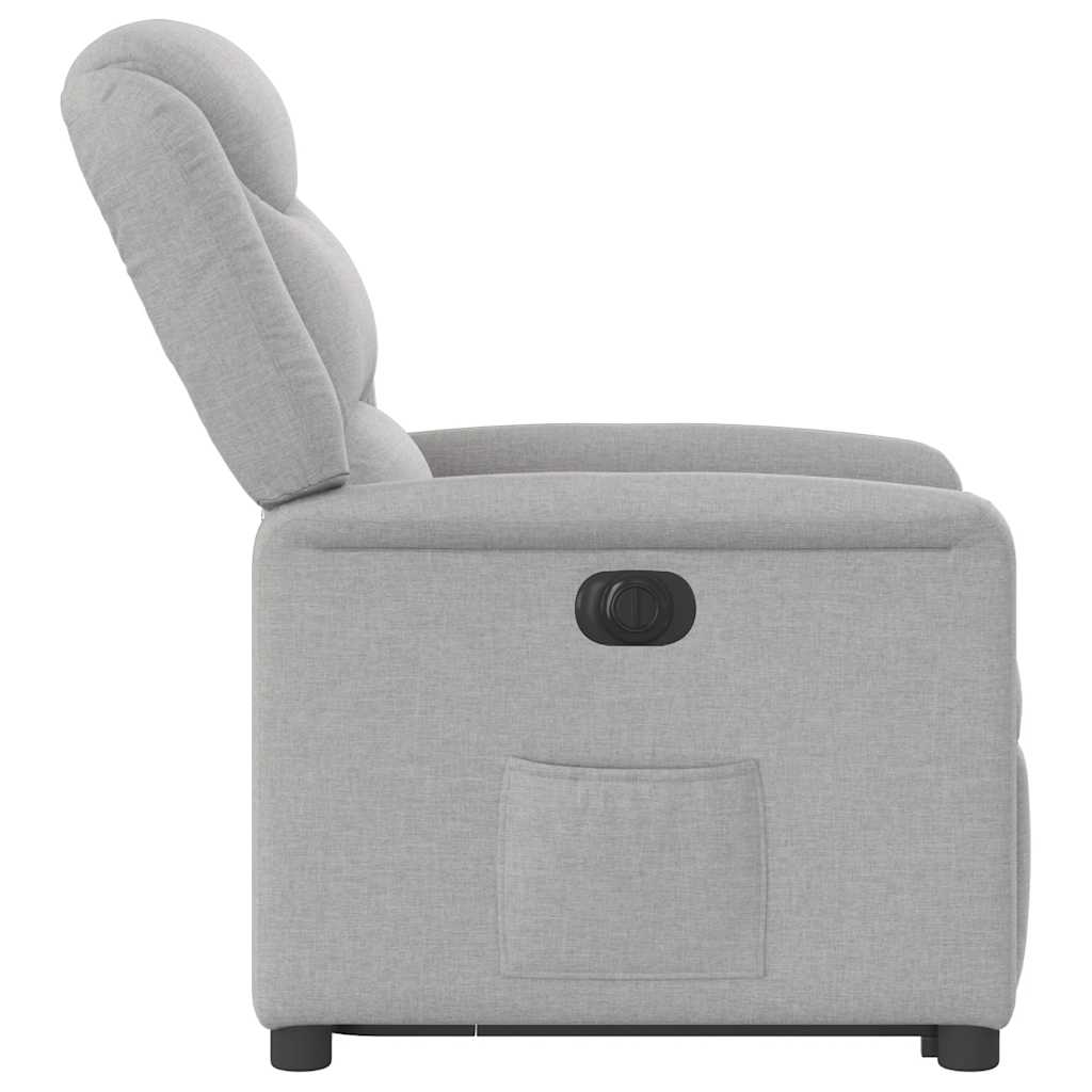 Fauteuil inclinable électrique gris nuage tissu