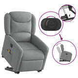 Fauteuil inclinable de massage électrique Gris clair Tissu