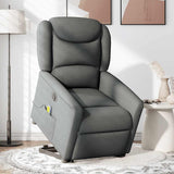 Fauteuil inclinable de massage électrique Gris foncé Tissu