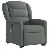 Fauteuil inclinable de massage électrique Gris foncé Tissu