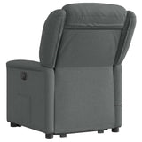 Fauteuil inclinable de massage électrique Gris foncé Tissu