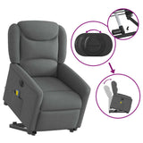 Fauteuil inclinable de massage électrique Gris foncé Tissu