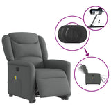 Fauteuil inclinable de massage électrique Gris foncé Tissu