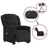 Fauteuil inclinable de massage électrique Noir Tissu