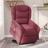 Fauteuil inclinable de massage électrique Rouge bordeaux Tissu
