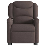 Fauteuil inclinable de massage électrique Marron foncé Tissu