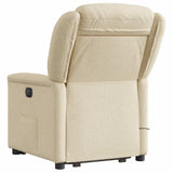 Fauteuil inclinable de massage électrique Crème Tissu