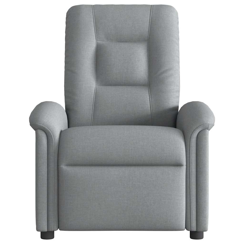 Fauteuil inclinable électrique Gris clair Tissu