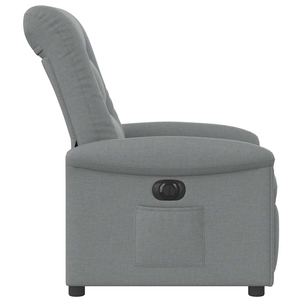 Fauteuil inclinable électrique Gris clair Tissu