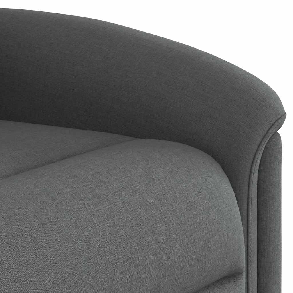 Fauteuil inclinable électrique Gris foncé Tissu