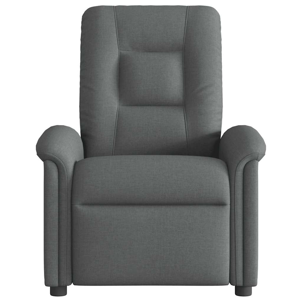 Fauteuil inclinable électrique Gris foncé Tissu