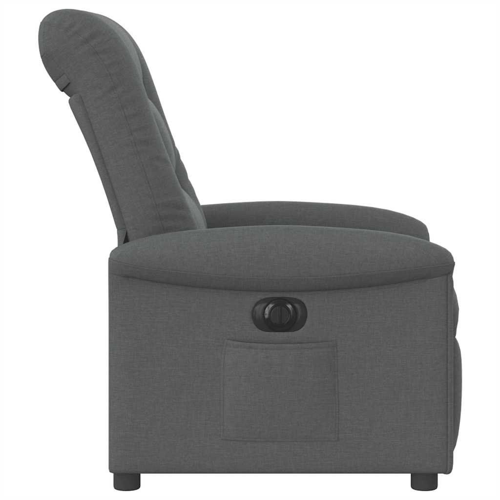 Fauteuil inclinable électrique Gris foncé Tissu