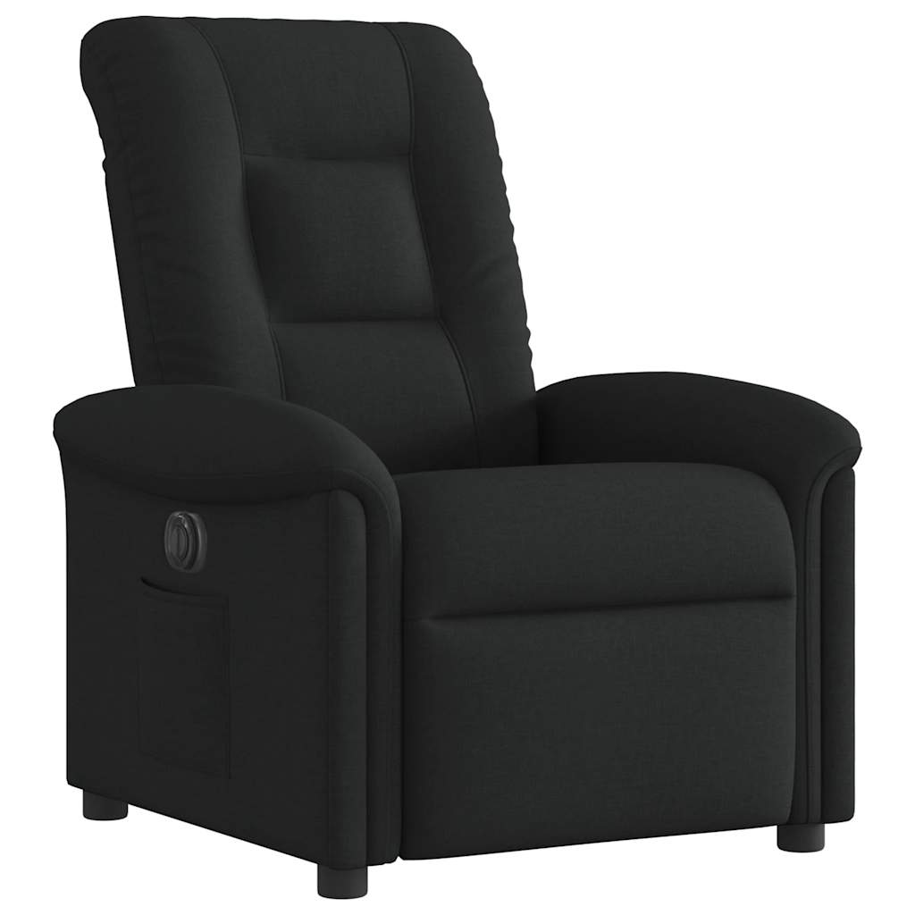 Fauteuil inclinable électrique Noir Tissu
