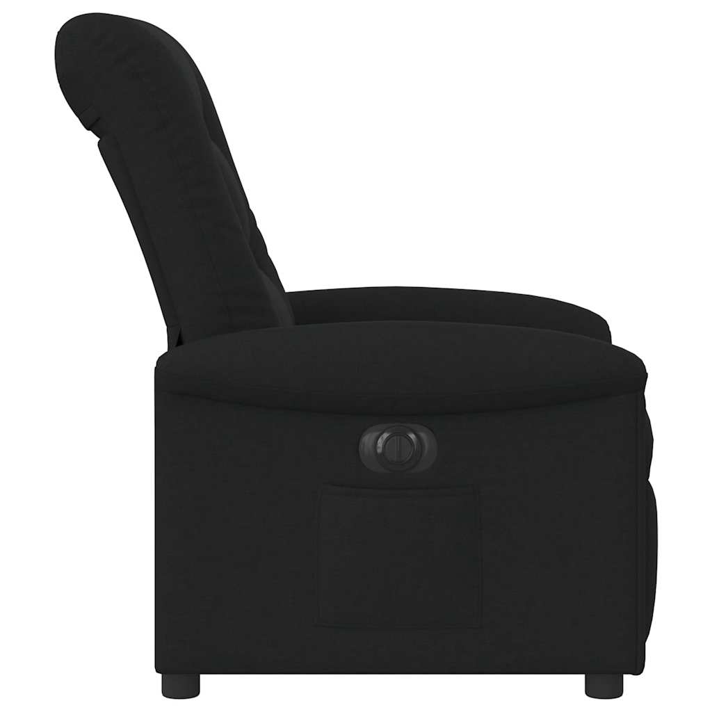 Fauteuil inclinable électrique Noir Tissu